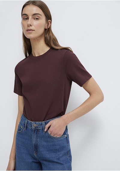 Mavi - Kahverengi Basic Tişört 1613788-70223 Kahverengi
