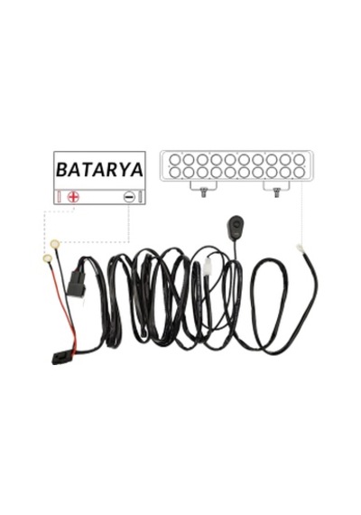 300w 18 Awg Kablo Demeti 15a Off Road Led Açma Kapama Kumandalı
