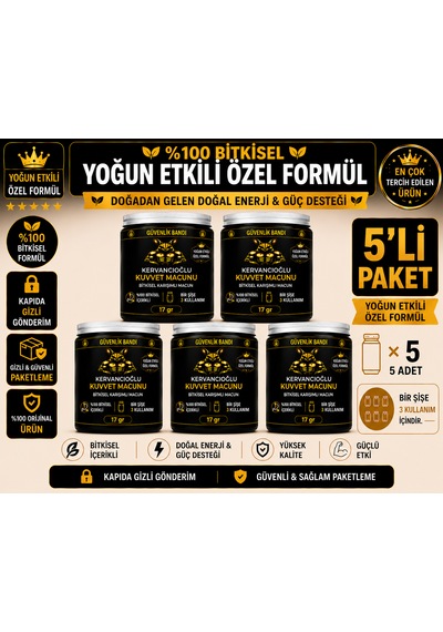 Bitkisel Atom Güç Ve Enerji Macunu & Performans Desteği 5 x 17 G