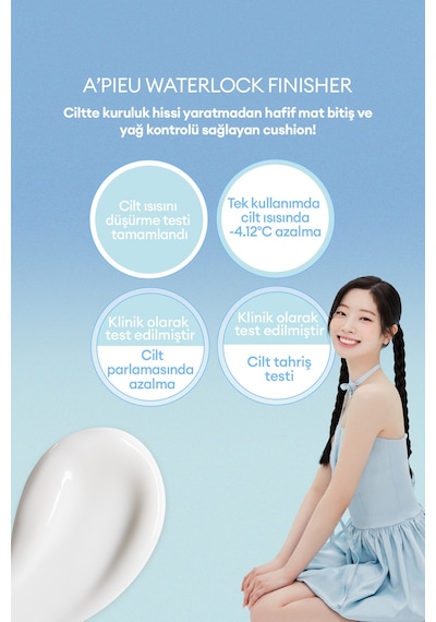 Hyalüronik Asit İçeren, Yağ Kontrolü Sağlayan Cushion Yenilikçi Sıvı Pudra A'pıeu Waterlock Finisher 0