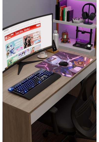Ineffa Genshin Impact Anime Oyuncu V5 - 48x40 Xl Gaming Mouse Pad Fare Altlığı
