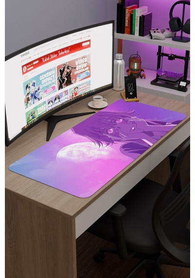 Mirai Nikki Anime V3 - 90x40 Xxl Gaming Kauçuk Kaymaz Taban Mouse Pad Fare Altlığı