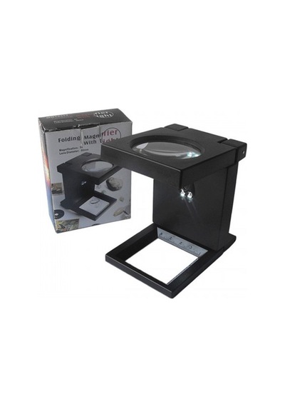 Katlanır Plastık Led Işıklı Test Cıhazı Büyüteç 2.5x90mm