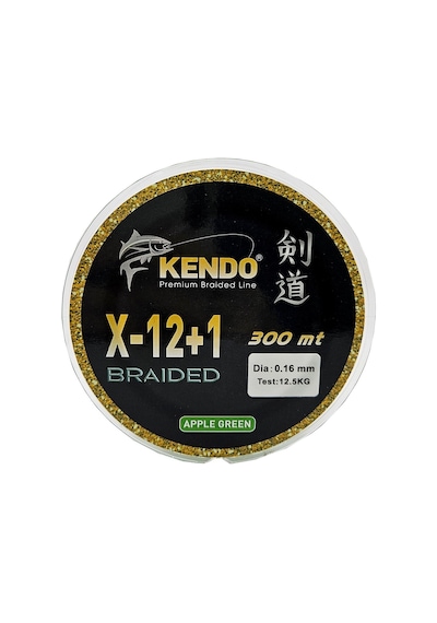 Kendo X-12+1 Braided 300m Apple Green Örgü İp 0,18mm 53591202