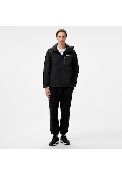 Jack Wolfskin Jasper 3in1 Erkek Siyah Outdoor Ceket Düz A61858