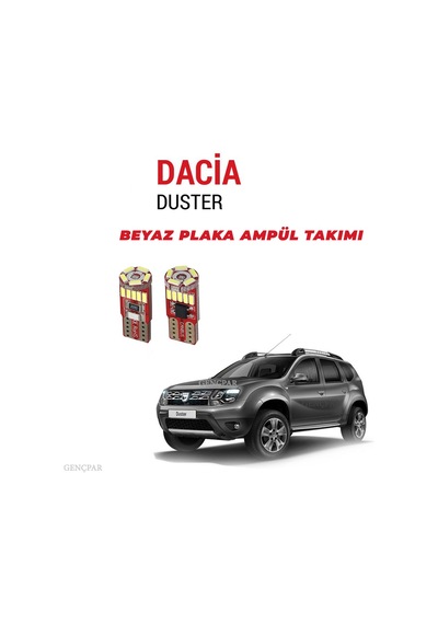 Dacia Duster Plaka Ampül Set Beyaz Arıza Işığı Yakmaz Canbus