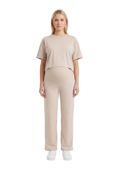 Cottonhıll Premium - Sway Collection Vizon Yüksek Bel Modal Hamile Kadın Pantolon