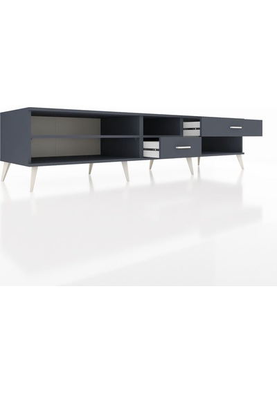 Kronos Tv Ünitesi 2 Raflı 2 Çekmeceli 220x59x51 Antrasit-antrasit Antrasıt/antrasıt - Antrasıt Kronos Tv Ünitesi 2 Raflı 2 Çekmeceli 220x59x51 Antrasit-antrasit Antrasıt/antrasıt - Antrasıt