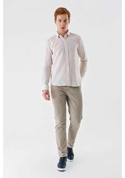 İmza Bej Uzun Kollu Çizgili Biritli Yaka Pamuklu Likralı Casual Slim Fit Dar Kesim Gömlek 1004240233-bej Bej İmza Bej Uzun Kollu Çizgili Biritli Yaka Pamuklu Likralı Casual Slim Fit Dar Kesim Gömlek 1004240233-bej Bej