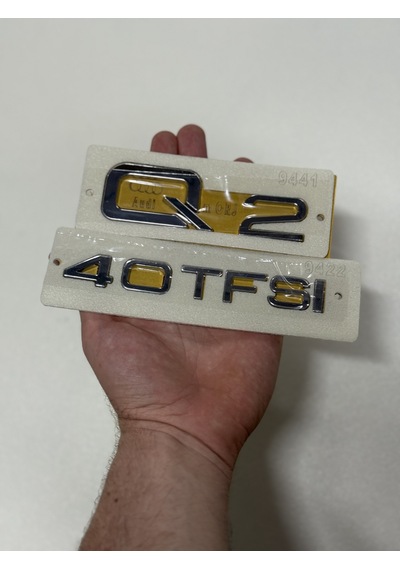 Q2 Ve 40 Tfsı Krom Bagaj Yazısı Seti 2 Li 3m 3d Abs Arma Logo