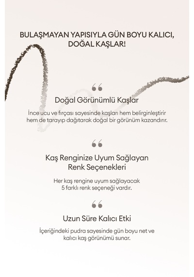 Missha Smudge Proof Wood Brow Bulaşmayan Kalıcı Doğal Kaş Kalemi Dark Brown