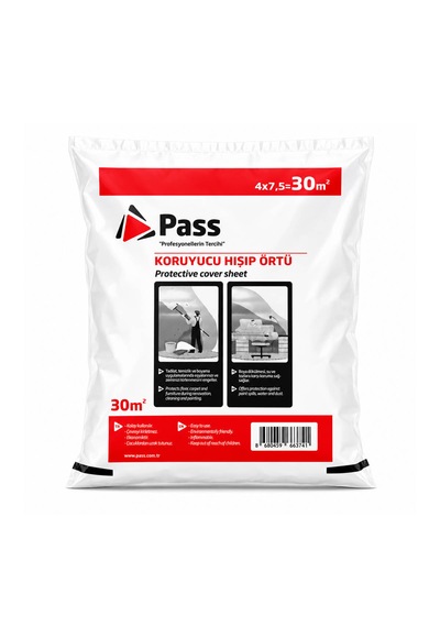 Pass Hışır Boya Hazırlık Ve Eşya Koruma Örtüsü 4 7,5 M