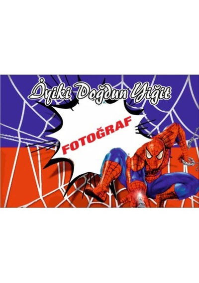 Spiderman Doğum Günü Afişi (340769277)