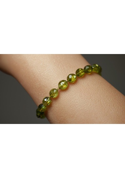 Peridot Bileklik El Yapımı - 8 Mm Diğer