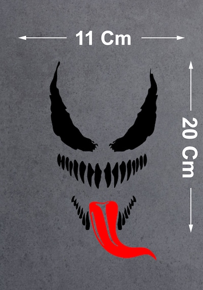 Venom Korkunç Öfke Sticker - Araba Oto Motosiklet Karavan Cam Sticker - 00138 20x11 Cm