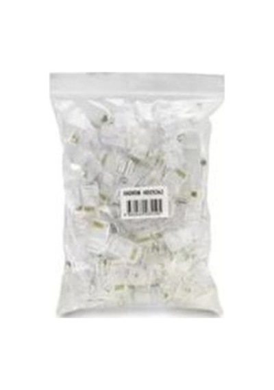 Hadron Hdx5062 Cat5 Konnektör Ez Rj45 Delikli 100lü Paket Şeffaf Kdo