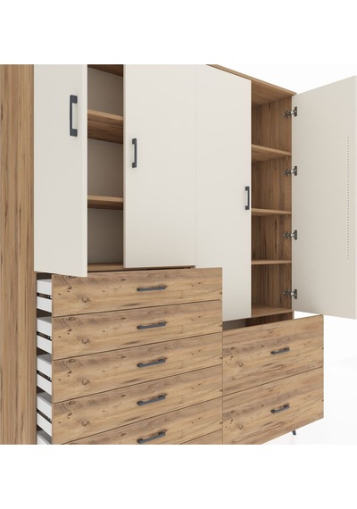 Hyperion Gardrop 7 Raflı 8 Çekmeceli 4 Kapaklı 176x44x221 Çam-aytaşı/çam Aytaşı/çam Hyperion Gardrop 7 Raflı 8 Çekmeceli 4 Kapaklı 176x44x221 Çam-aytaşı/çam Aytaşı/çam