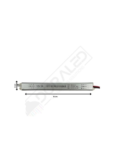 Ultra Slim İnce Parmak Led Adaptör 12 Volt 2 Amper 24 Watt 2 15 Cm