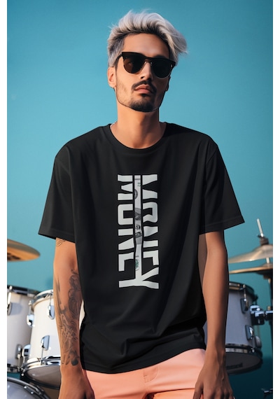 Stil X Yeni Sezon Oversıze Erkek T-shırt, Sizi Anlatan Tasarımlar Siyah