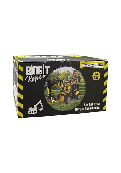 Urt030-001 Pedalsız Bin-git İnşaat Aracı- Kepçe Çok Renkli