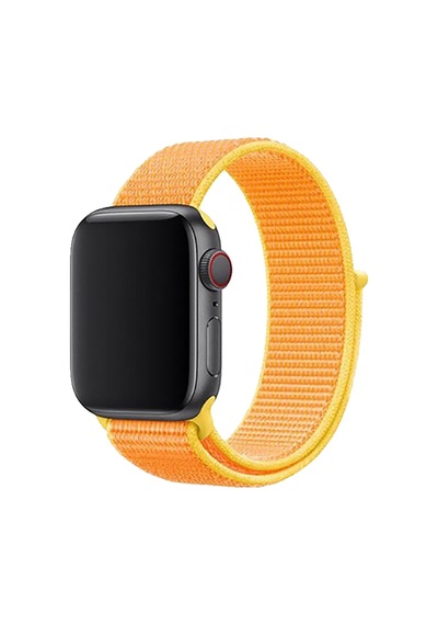 E2M Apple Uyumlu  Watch 42-44MM KRD-03 HASIR TURUNCU KORDON