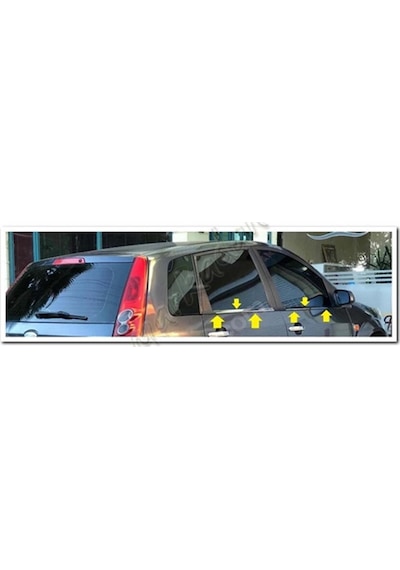 Markadan Ford Fiesta Krom Cam Çıtası 2002-2008 4 Parça Paslanmaz