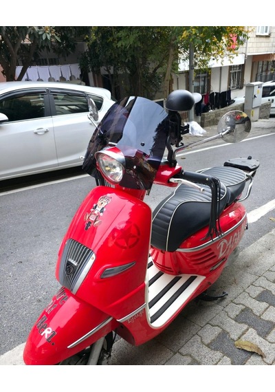 Motocam Arora Malibu 125 Ön Cam 2017-2026 Model 37cm Siyah Renkli 4mm Aparatsız