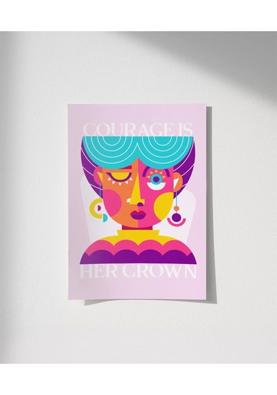 Çerçevesiz Poster Cesur Taç