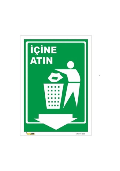 Dışına Değil Içine Atın - Isg Levhası Levha 15x21 Cm Sticker