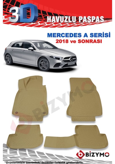 Mercedes A Serisi Hb 2018 Ve Sonrası 3D Bej Paspas Takımı Bizymo