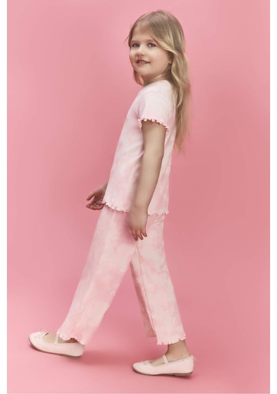 Defacto Wıde Leg Batik Fitilli Kaşkorse Pantolon Kız Bebek H0681a526sppn171 Pembe-pn171