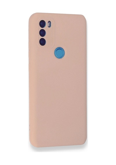 General Mobile Gm 21 Plus Kılıf Nano İçi Kadife Silikon - Pudra -