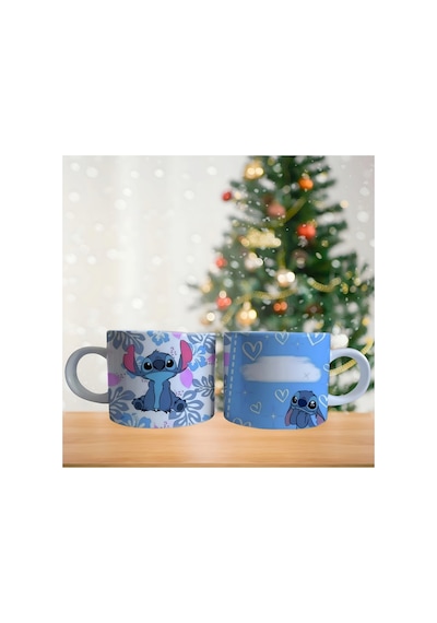Kişiye Özel Stitch Kupa Bardak Tek Adet 0275 Çok Renkli