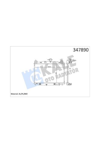 Kale 347890 Motor Su Radyatörü - Mazda 2 2007-2015 1.5 Otomatik Şanz. Zy8415200a