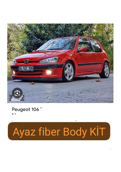 Peugeot 106 Gtı Ön Tampon Gtı Uyumlu Fiber Boyasız