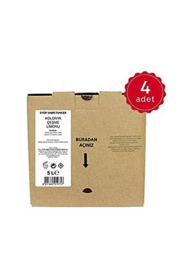 Çeşme Limonu Kolonyası 5 Lt X 4 Adet