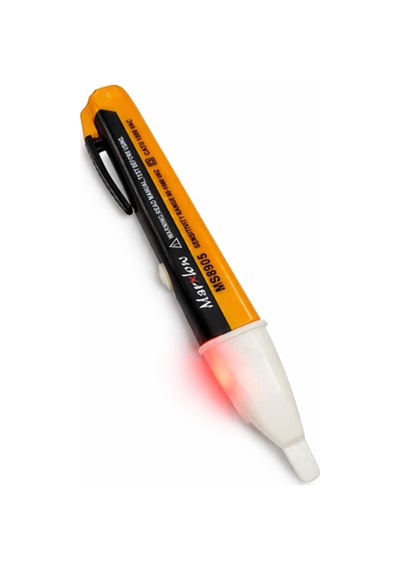 Ms-8905 90-1000vac Temassız Işıklı Sesli Faz Kontrol Kalemi - Voltaj Dedektörü