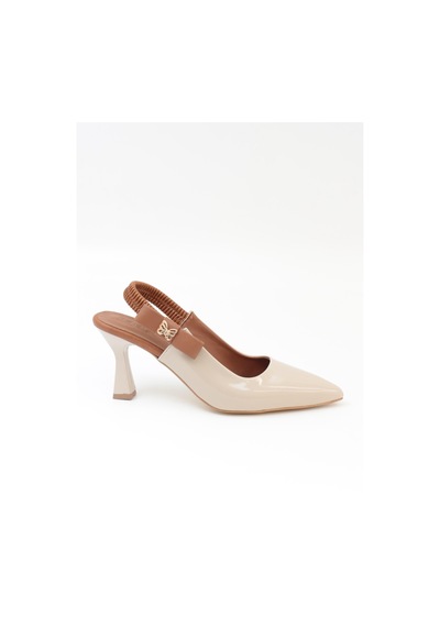 Nesilshoes Nesil Shoes Gabbel 205 Ten Rugan Topuklu Kadın Sandalet