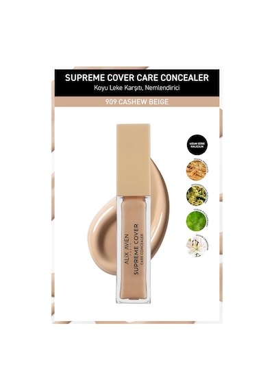 Alix Avien Kalıcı Nemlendirici Hücre Onarıcı Leke Karşıtı Kapatıcı Supreme Cover Concealer 909 Cashew Beige
