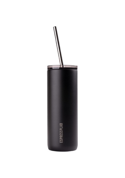 Paslanmaz Çelik Şeffaf Kapaklı Siyah Mug Termos 600 ml No:83