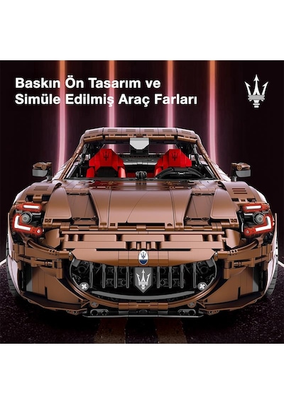 Reobrix 11009 Lisanslı 1/8 Maserati Granturismo Kumanda Ve Motorlu Yaratıcı Yapı Blok Seti Building Blocks - 5480 Parça