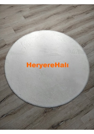 Mono Beyaz Yumuşak Dokulu Uzun Tüylü Yıkanabilir Suni Tavşan Post