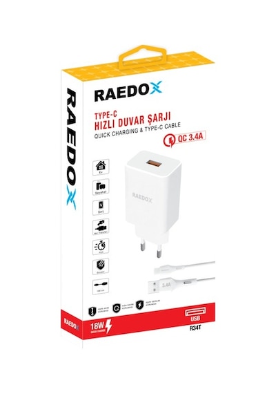 Raedox 18w 3.4a Type-c Şarjı Aleti