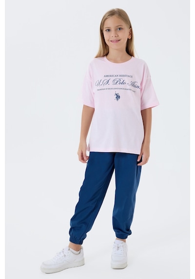 U.s. Polo Assn. Kız Çocuk Pembe Pijama Takım Pembe