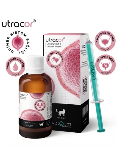 Vetqom Utracor Kedi Üriner Sistem Sağlığı Likit Takviyesi 45 Ml Orijinal Ürün