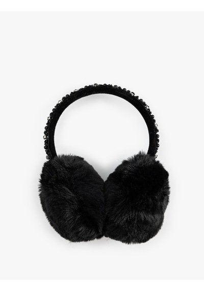 Koton Peluş Kulaklık Siyah 5wak50126aa Siyah