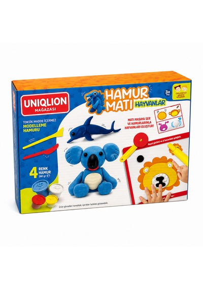 Oyun Hamuru Matı Hayvanlar 22x23x6cm Çok  Renkli