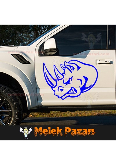 Gergedan Kafası Araba Sticker