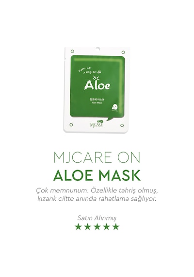Mjcare On Aloe Mask - Aloe Vera Özlü Yüz Maskesi 20'li