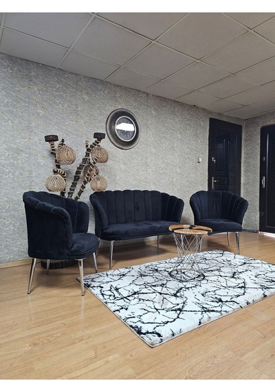 Zafir Papatya Çay Seti Koltuk Takımı Krom Sivriltme Ayak, Balkon, Salon, Ofis, Cafe Koltuk Takımı Siyah Zafir Papatya Çay Seti Koltuk Takımı Krom Sivriltme Ayak, Balkon, Salon, Ofis, Cafe Koltuk Takımı Siyah